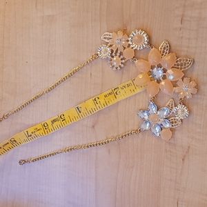 Rhinestone and gem embellished necklace